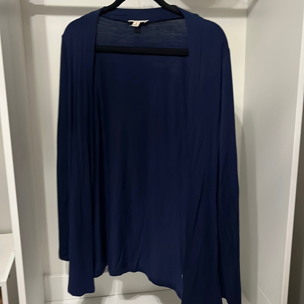 Navy Blue Long Sleeve Cardigan Size Medium